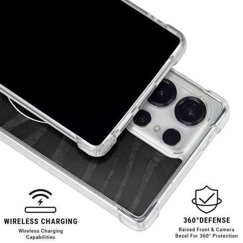 NBA Detroit Pistons Black Animal Print Galaxy S25 Ultra Clear Case