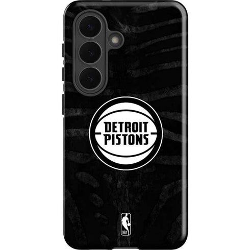 NBA Detroit Pistons Black Animal Print Galaxy S26 Impact Case