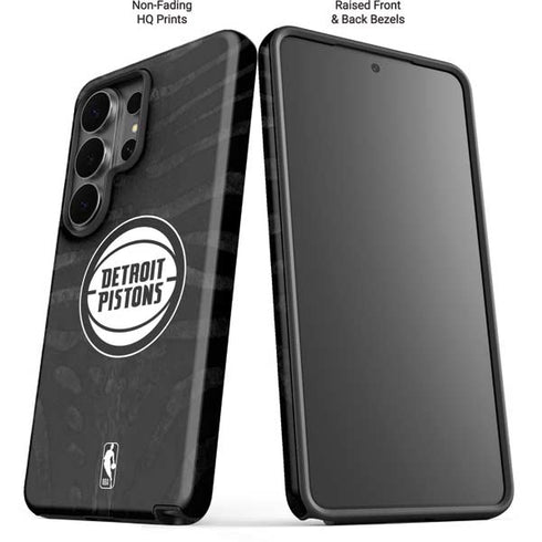 NBA Detroit Pistons Black Animal Print Galaxy S26 Ultra Impact Case