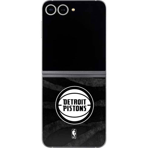NBA Detroit Pistons Black Animal Print Galaxy Z Flip6 Skin