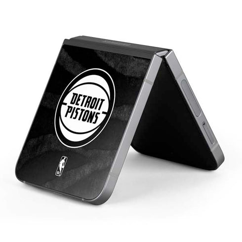 NBA Detroit Pistons Black Animal Print Galaxy Z Flip6 Skin