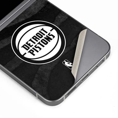 NBA Detroit Pistons Black Animal Print Galaxy Z Flip6 Skin