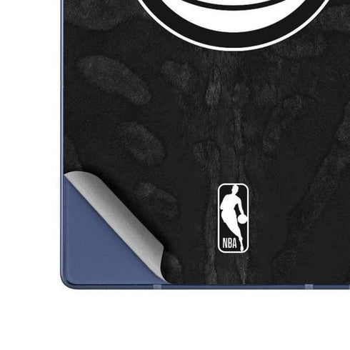 NBA Detroit Pistons Black Animal Print Galaxy Z Fold6 Skin