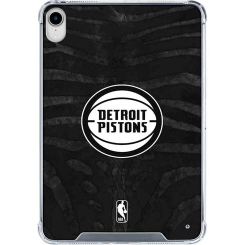 NBA Detroit Pistons Black Animal Print iPad 11th Gen (2025) Clear Case