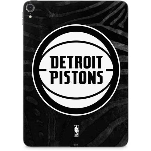 NBA Detroit Pistons Black Animal Print Apple iPad Pro Skin