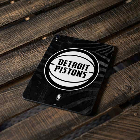 NBA Detroit Pistons Black Animal Print Apple iPad Pro Skin