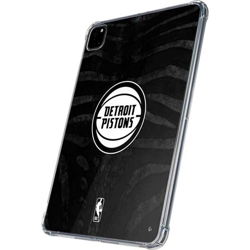 NBA Detroit Pistons Black Animal Print iPad Pro 11in (2024) Clear Case
