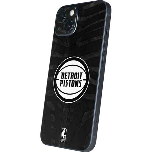 NBA Detroit Pistons Black Animal Print iPhone Skins