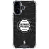 NBA Detroit Pistons Black Animal Print iPhone 16 Plus Clear Case