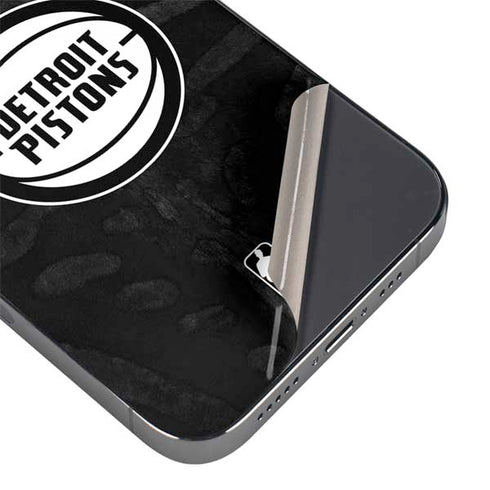 NBA Detroit Pistons Black Animal Print iPhone 16 Pro Max Skin