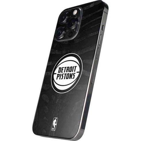 NBA Detroit Pistons Black Animal Print iPhone 16 Pro Skin
