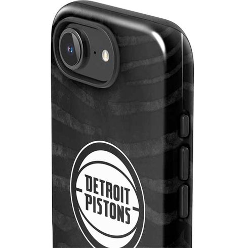 NBA Detroit Pistons Black Animal Print iPhone 16e Impact Case