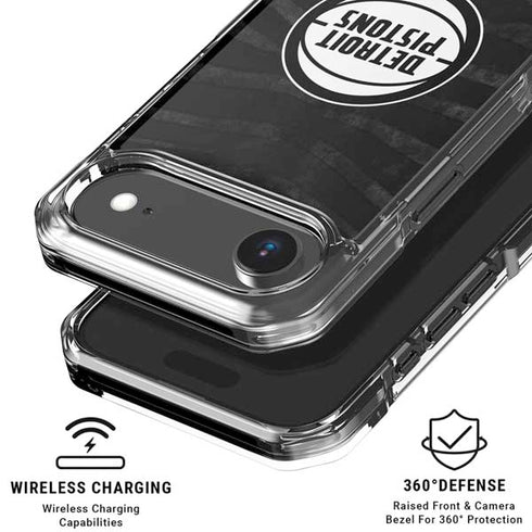 NBA Detroit Pistons Black Animal Print iPhone 17 Air Clear Case