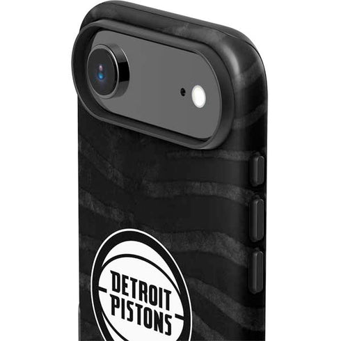 NBA Detroit Pistons Black Animal Print iPhone 17 Air Impact Case