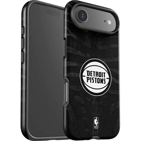 NBA Detroit Pistons Black Animal Print iPhone 17 Air Impact Case