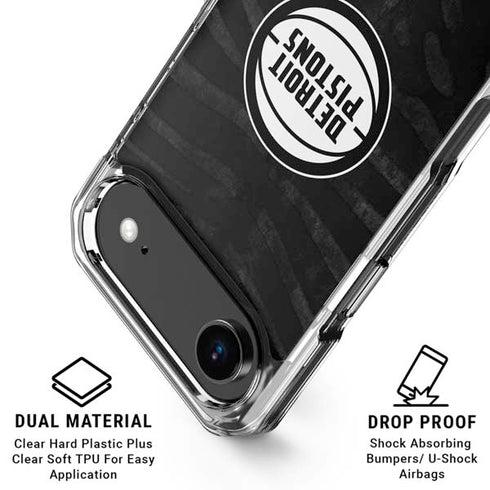 NBA Detroit Pistons Black Animal Print iPhone 17 Air MagSafe Case