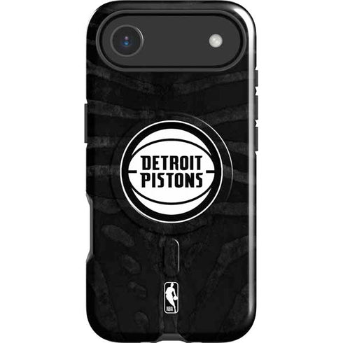 NBA Detroit Pistons Black Animal Print iPhone 17 Air Magsafe Impact Case