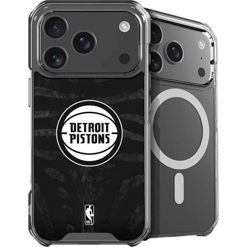 NBA Detroit Pistons Black Animal Print iPhone 17 Pro Max MagSafe Case