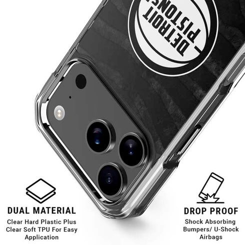 NBA Detroit Pistons Black Animal Print iPhone 17 Pro Max MagSafe Case