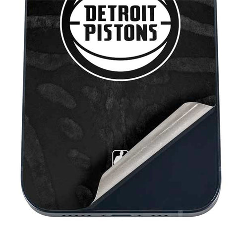 NBA Detroit Pistons Black Animal Print iPhone 17 Pro Skin