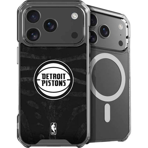 NBA Detroit Pistons Black Animal Print iPhone 18 Pro Max MagSafe Case