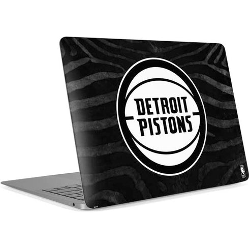 NBA Detroit Pistons Black Animal Print Apple MacBook Air Skin