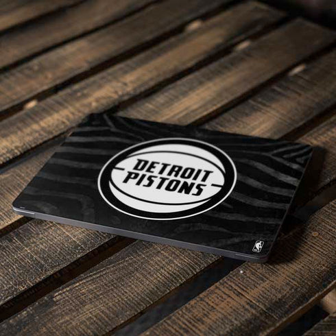 NBA Detroit Pistons Black Animal Print Apple MacBook Air Skin