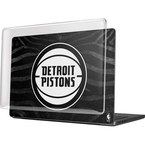 NBA Detroit Pistons Black Animal Print MacBook Pro 14in (2021-24) Case plus Skin