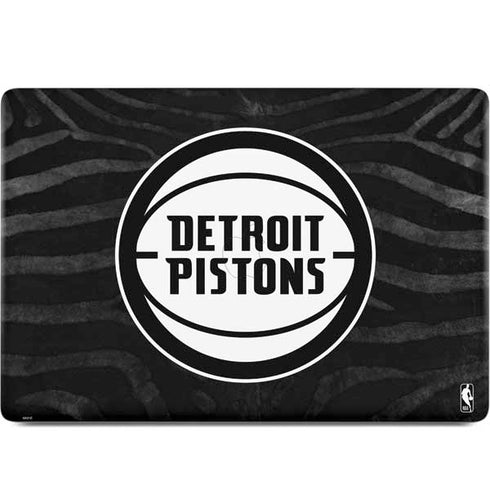 NBA Detroit Pistons Black Animal Print MacBook Skins