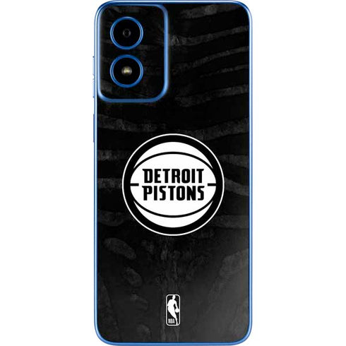 NBA Detroit Pistons Black Animal Print Moto G Play 4G (2024) Skin