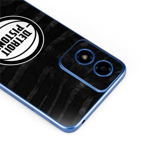 NBA Detroit Pistons Black Animal Print Moto G Play 4G (2024) Skin