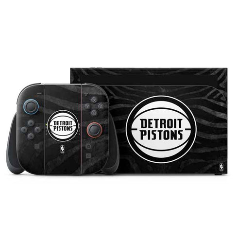 NBA Detroit Pistons Black Animal Print Nintendo Skins