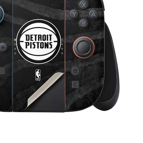 NBA Detroit Pistons Black Animal Print Nintendo Switch 2 (2025) Joy-Con Controller Skin