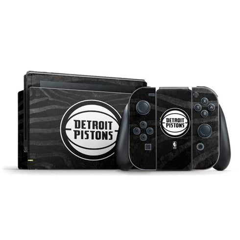 NBA Detroit Pistons Black Animal Print Nintendo Skins