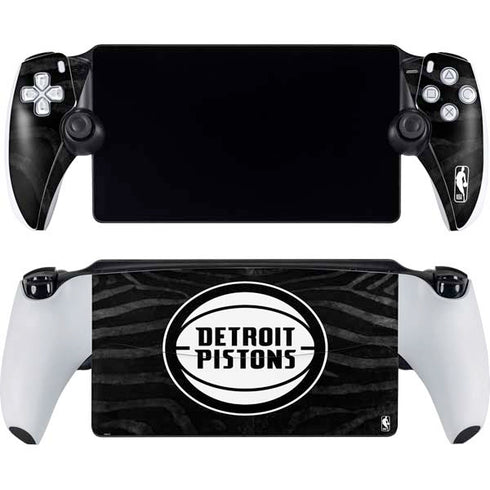 NBA Detroit Pistons Black Animal Print PlayStation PS5 Skins