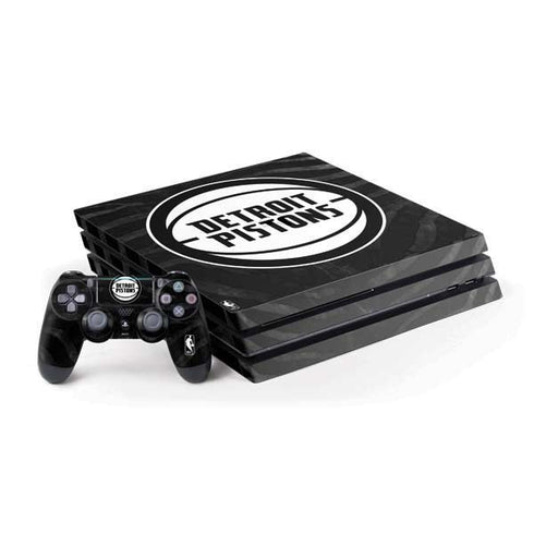NBA Detroit Pistons Black Animal Print PlayStation PS4 Skins