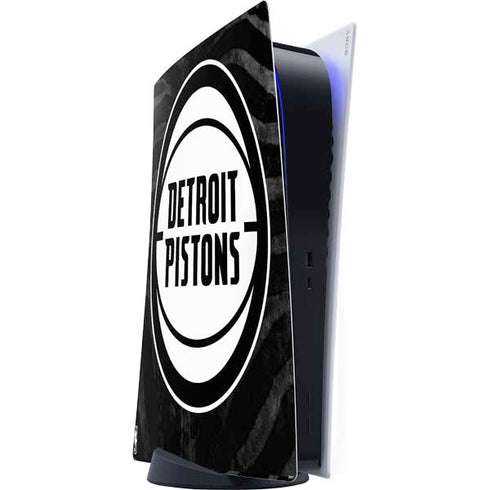 NBA Detroit Pistons Black Animal Print PlayStation PS5 Skins