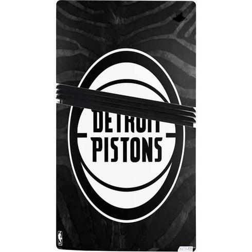 NBA Detroit Pistons Black Animal Print PS5 Pro Bundle Skin