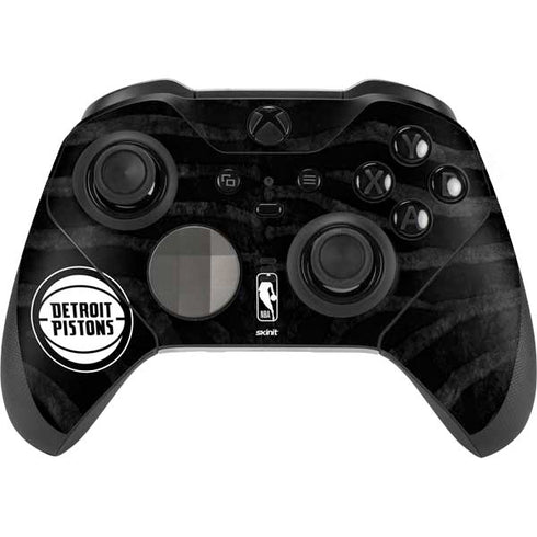 NBA Detroit Pistons Black Animal Print Xbox Elite Wireless Controller Series 2 Skin