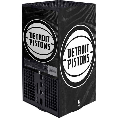 NBA Detroit Pistons Black Animal Print Xbox Series X Bundle Skin