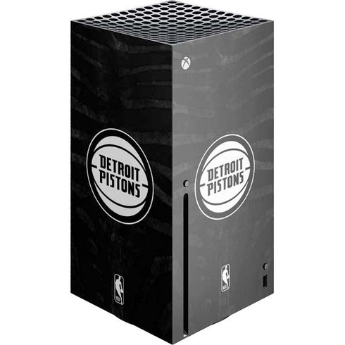NBA Detroit Pistons Black Animal Print Xbox Series X Skins