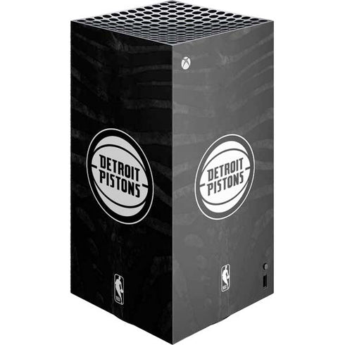 NBA Detroit Pistons Black Animal Print Xbox Series X Skins