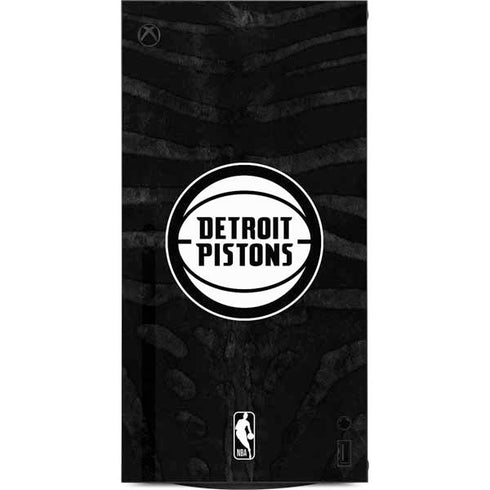 NBA Detroit Pistons Black Animal Print XBox Series X Digital Edition Console Skin