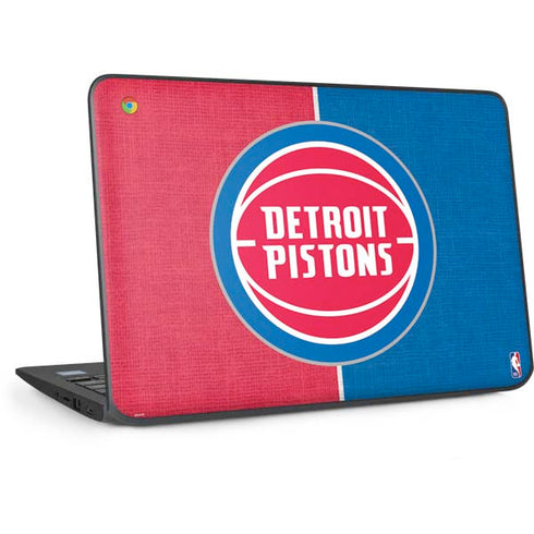 NBA Detroit Pistons Canvas HP Chromebook Skin