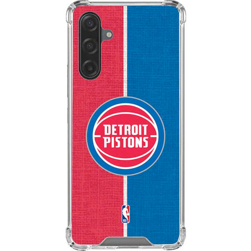 NBA Detroit Pistons Canvas Galaxy A17 Clear Case