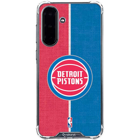 NBA Detroit Pistons Canvas Galaxy A36 5G Clear Case