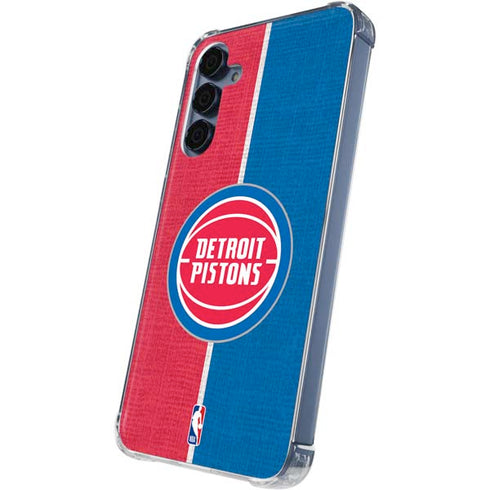 NBA Detroit Pistons Canvas Galaxy A55 5G Clear Case