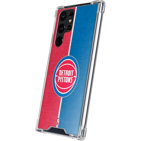 NBA Detroit Pistons Canvas Galaxy S23 Ultra Clear Case