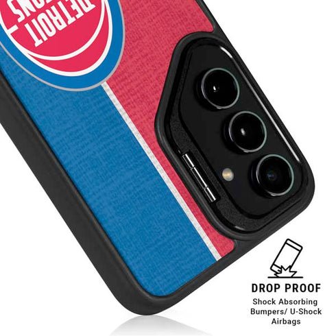 NBA Detroit Pistons Canvas Galaxy S25 Kickstand Case