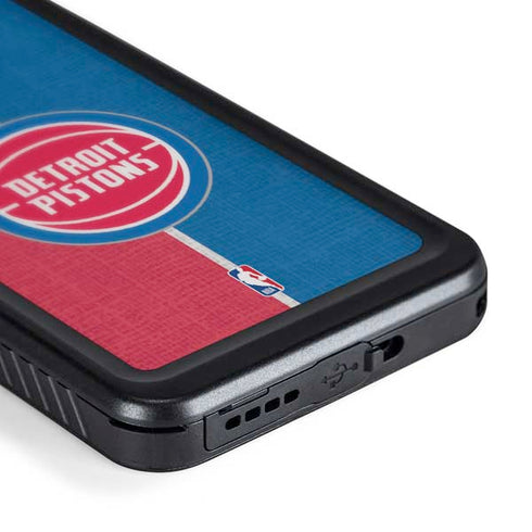 NBA Detroit Pistons Canvas Galaxy S24 Plus Waterproof Case